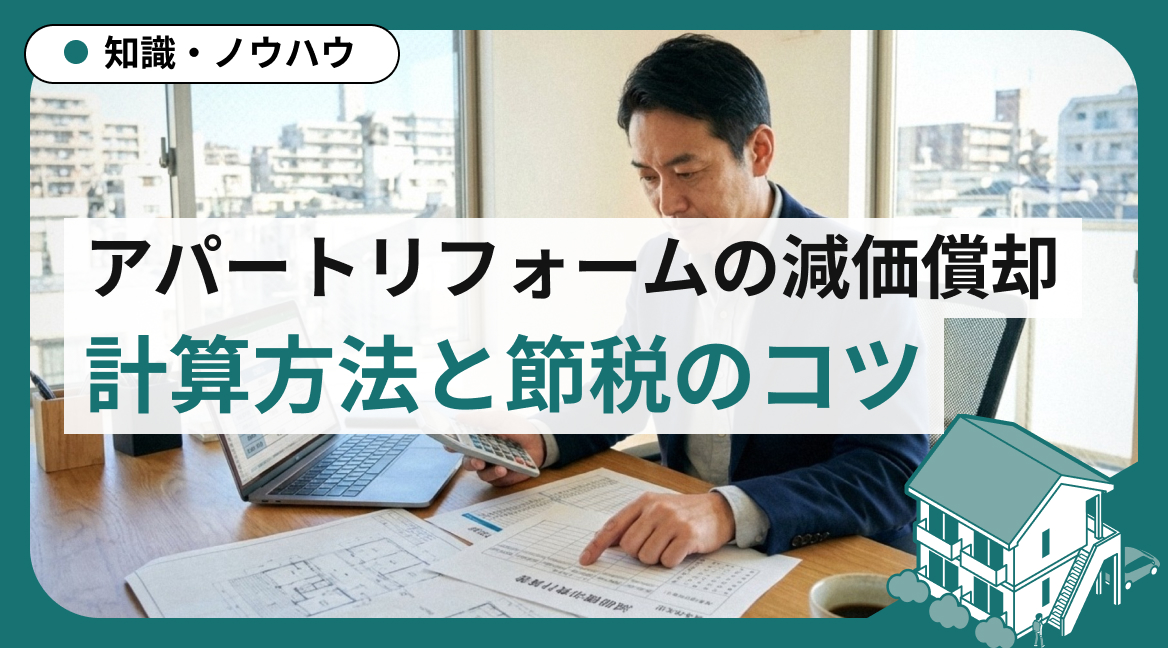 アパートリフォームの減価償却｜知らないと損する計算方法と節税のコツ