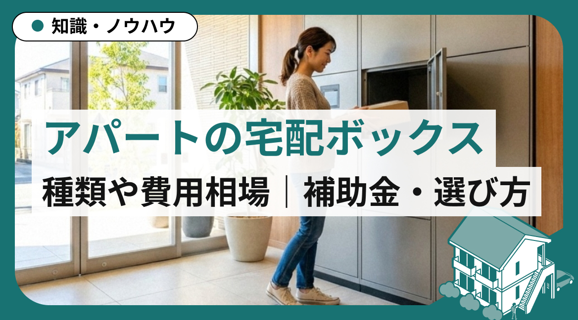アパートの宅配ボックスの種類や費用相場｜補助金・選び方まで解説