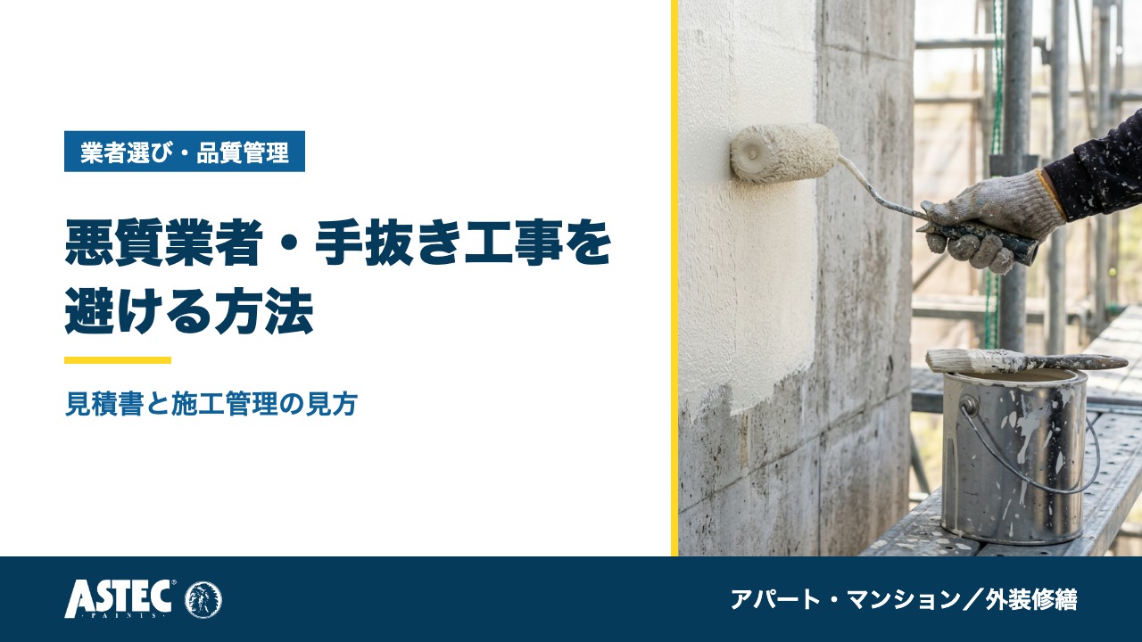 アパート修繕の悪質業者・手抜き工事を避ける