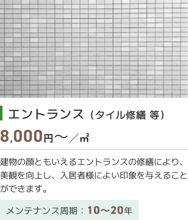 ︎エントランス（タイル修繕 等）​