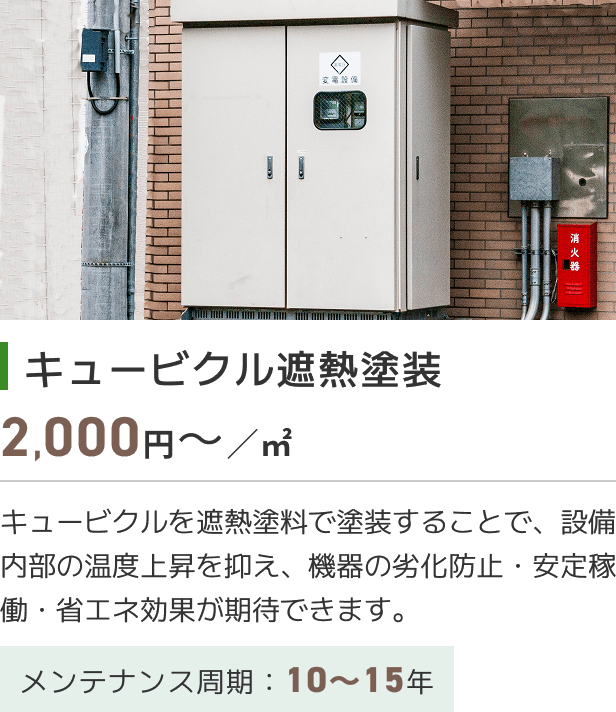 キュービクル遮熱塗装